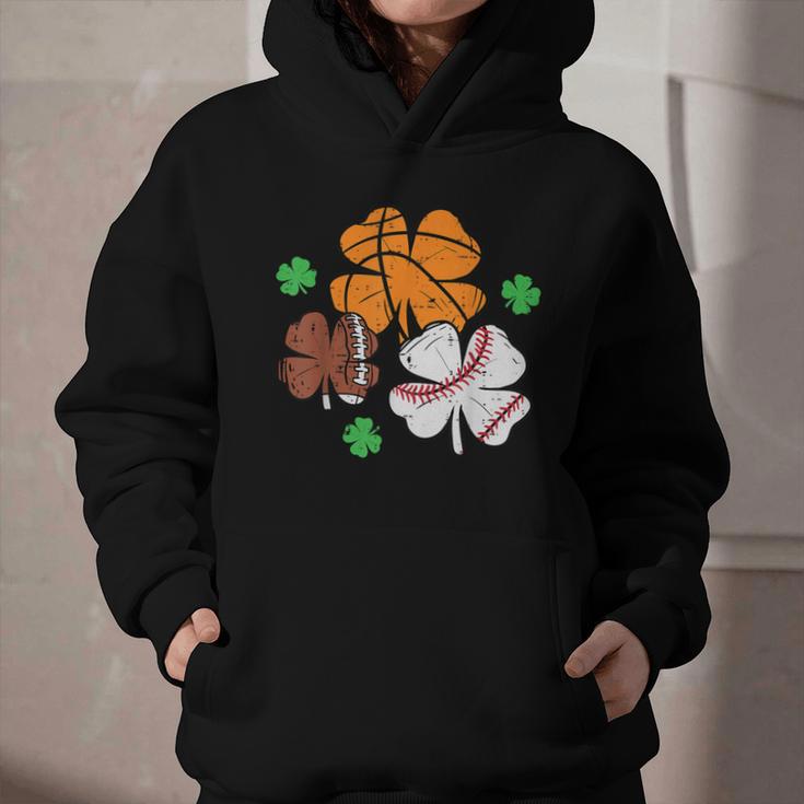 St Patricks Day Shamrock Basketball Baseball Men Boys Kids Graphic Youth Hoodie