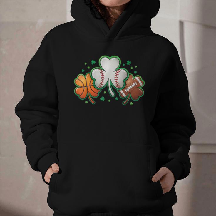 St Patricks Day Shamrock Sports Baseball Basketball Football Graphic Youth Hoodie St Patricks Day Shamrock Sports Baseball Basketball Football Graphic Youth Hoodie