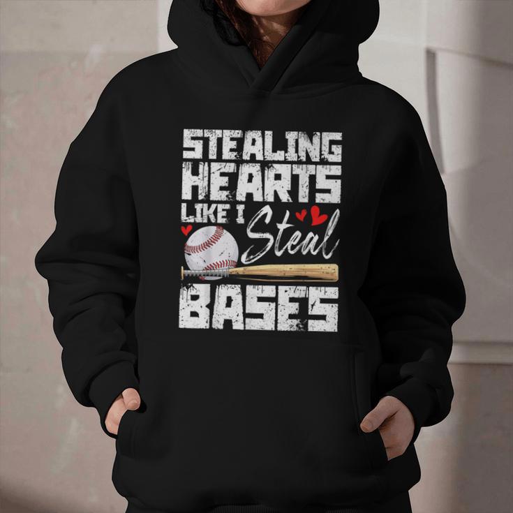 Stealing Hearts Like I Steal Bases Baseball Valentines Graphic Youth Hoodie Stealing Hearts Like I Steal Bases Baseball Valentines Graphic Youth Hoodie