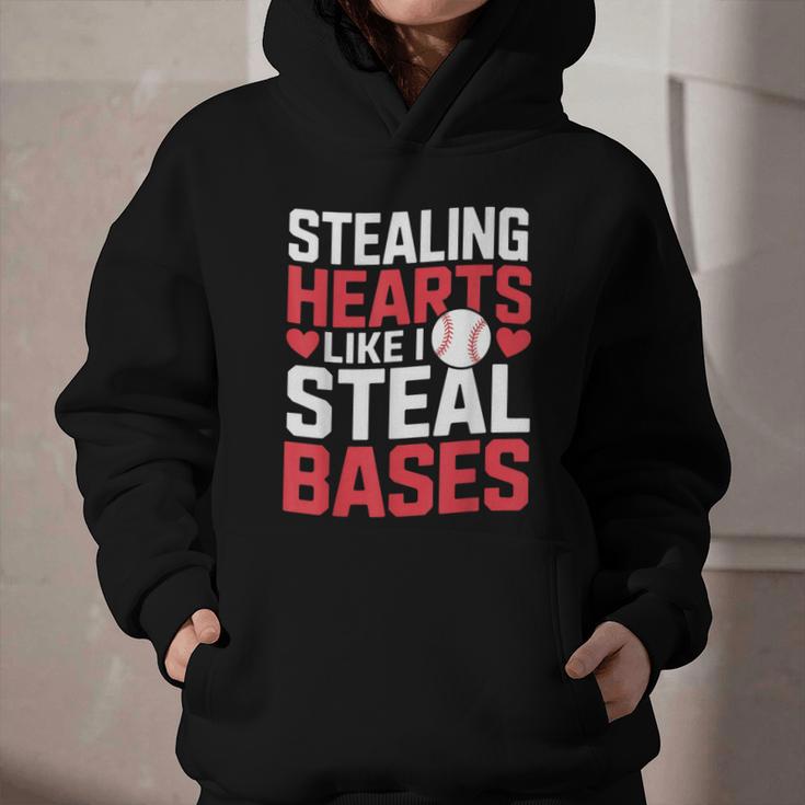 Stealing Hearts Like I Steal Bases Cute Baseball Kids Graphic Youth Hoodie Stealing Hearts Like I Steal Bases Cute Baseball Kids Graphic Youth Hoodie