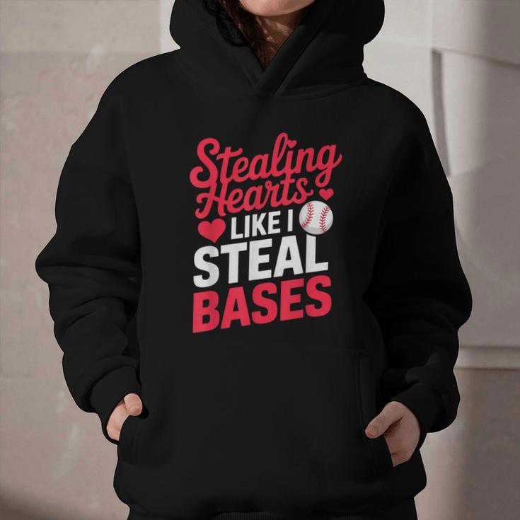 Stealing Hearts Like I Steal Bases Cute Baseball Valentine Graphic Youth Hoodie Stealing Hearts Like I Steal Bases Cute Baseball Valentine Graphic Youth Hoodie