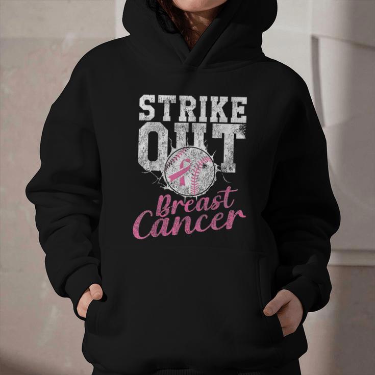 Strike Out Breast Cancer Baseball Warrior Graphic Youth Hoodie Strike Out Breast Cancer Baseball Warrior Graphic Youth Hoodie