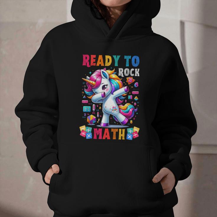 Student Back To School Math Squad Kids Girls Smarter Unicorn Graphic Youth Hoodie
