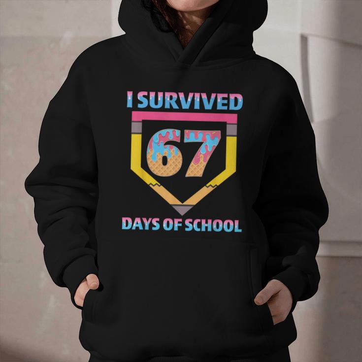 I Survived 67 Days Of School Baseball Trend For Boys Girls Graphic Youth Hoodie I Survived 67 Days Of School Baseball Trend For Boys Girls Graphic Youth Hoodie