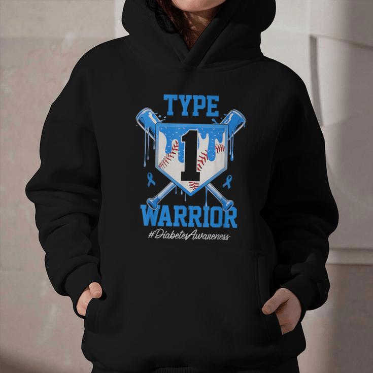 T1D Warrior Baseball Drip Diabetes Awareness Blue Ribbon Graphic Youth Hoodie T1D Warrior Baseball Drip Diabetes Awareness Blue Ribbon Graphic Youth Hoodie