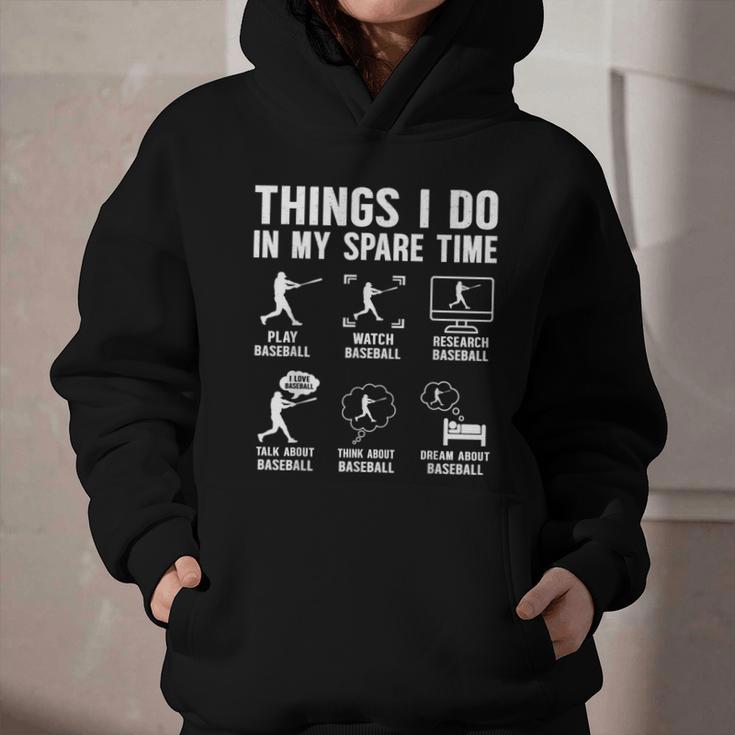 Things I Do In My Spare Time Baseball Lovers Kids Boys Graphic Youth Hoodie