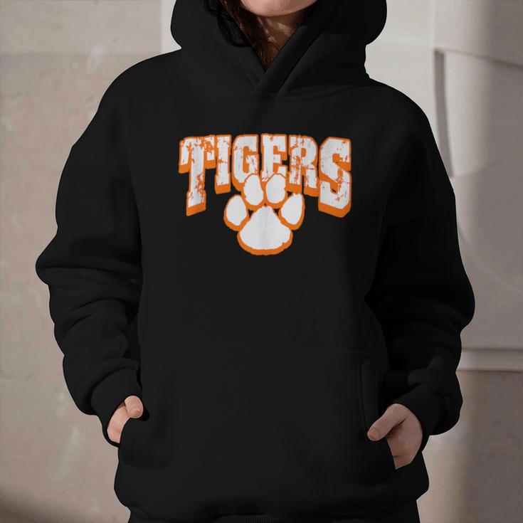Tigers School Spirit Back To School O Graphic Youth Hoodie