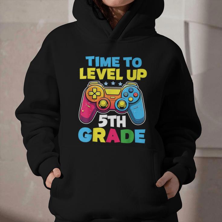 Time To Level Up 5th Grade Video Gamer Kids Back To School Graphic Youth Hoodie