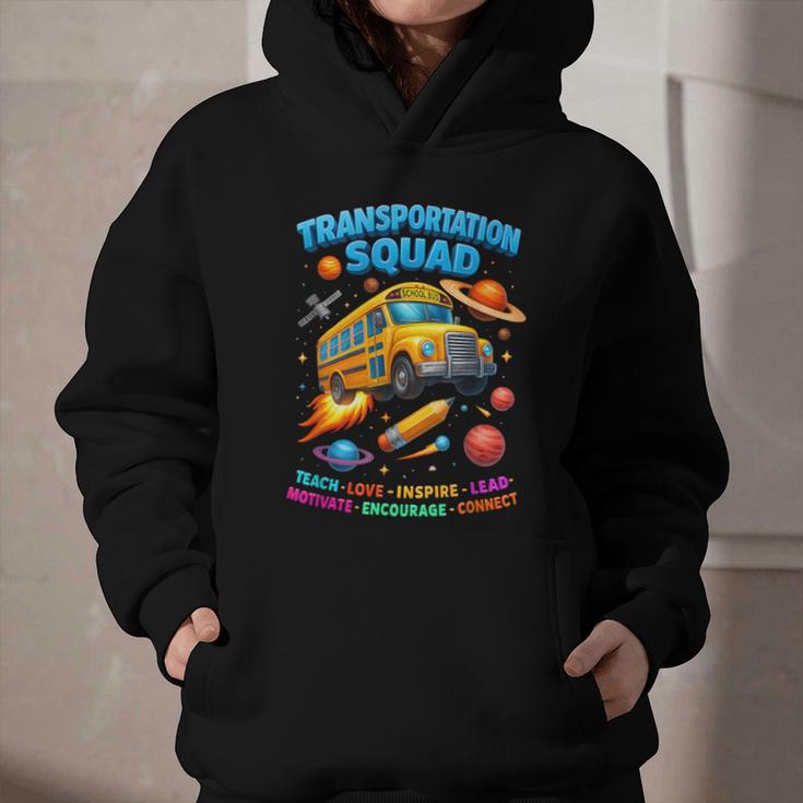 Transportation Squad School Bus Back To School Retro Graphic Youth Hoodie Transportation Squad School Bus Back To School Retro Graphic Youth Hoodie