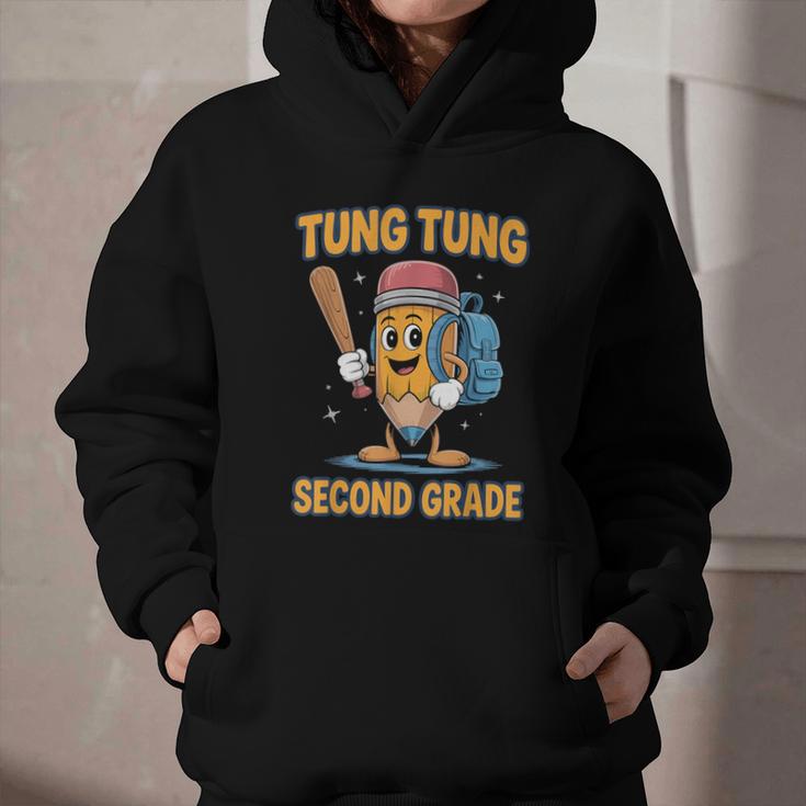 Tung Tung Sahur 2nd Grade Italian Brainrot Back To School Graphic Youth Hoodie