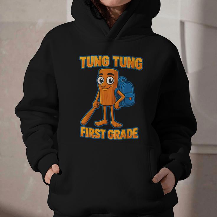 Tung Tung Sahur First Grade Italian Brainrot Back To School Graphic Youth Hoodie