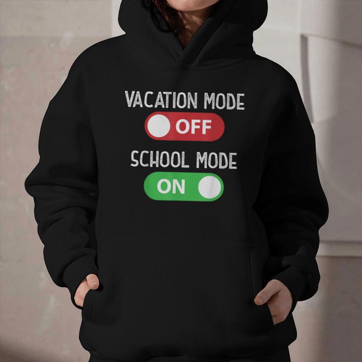 Vacation Mode Off School Mode On Back To School Switch Graphic Youth Hoodie Vacation Mode Off School Mode On Back To School Switch Graphic Youth Hoodie