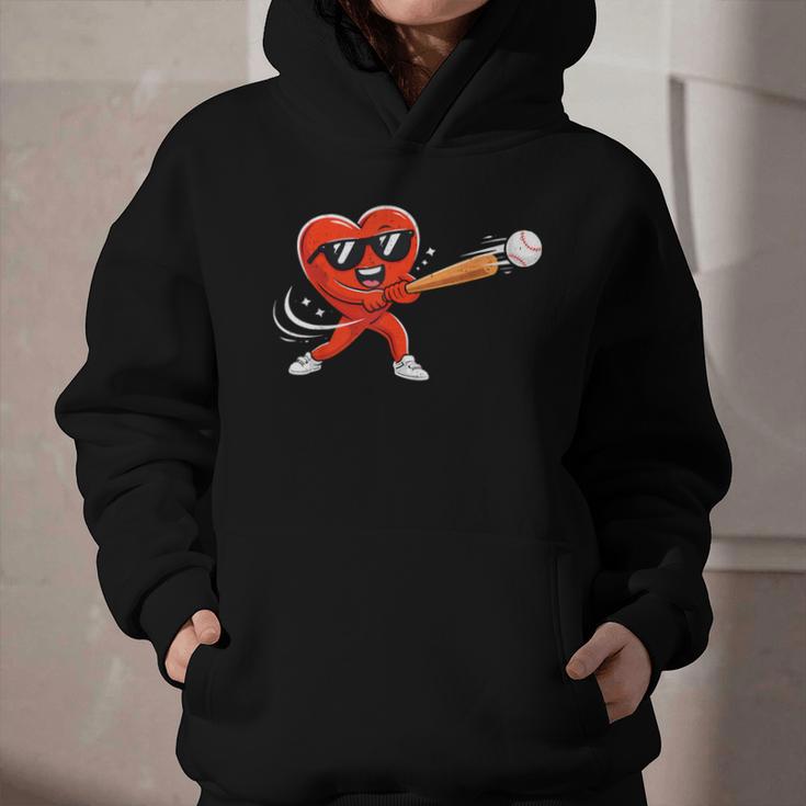 Valentine Baseball Heart Sport Valentines Day Men Boys Kids Graphic Youth Hoodie