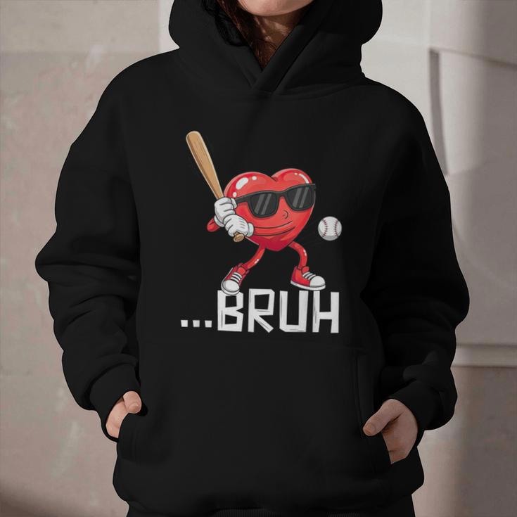 Valentines Bruh Red Heart Playing Baseball Men Boys Kids Graphic Youth Hoodie Valentines Bruh Red Heart Playing Baseball Men Boys Kids Graphic Youth Hoodie