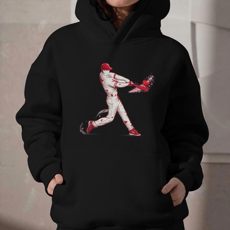 Valentines Day Baseball Batter Silhouette Heart For Men Boys Graphic Youth Hoodie Valentines Day Baseball Batter Silhouette Heart For Men Boys Graphic Youth Hoodie