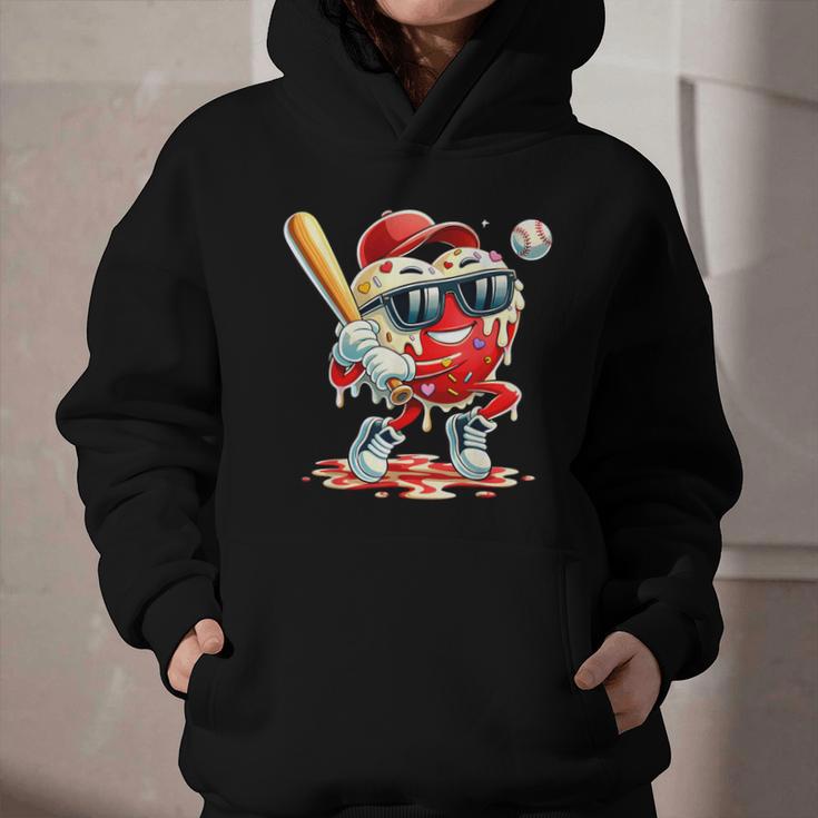 Valentines Day Heart Baseball Drip Ice Cream Boys Kids Men Graphic Youth Hoodie Valentines Day Heart Baseball Drip Ice Cream Boys Kids Men Graphic Youth Hoodie
