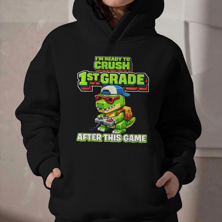 Video GameRex Dinosaur 1st Grade Back To School Boy Graphic Youth Hoodie