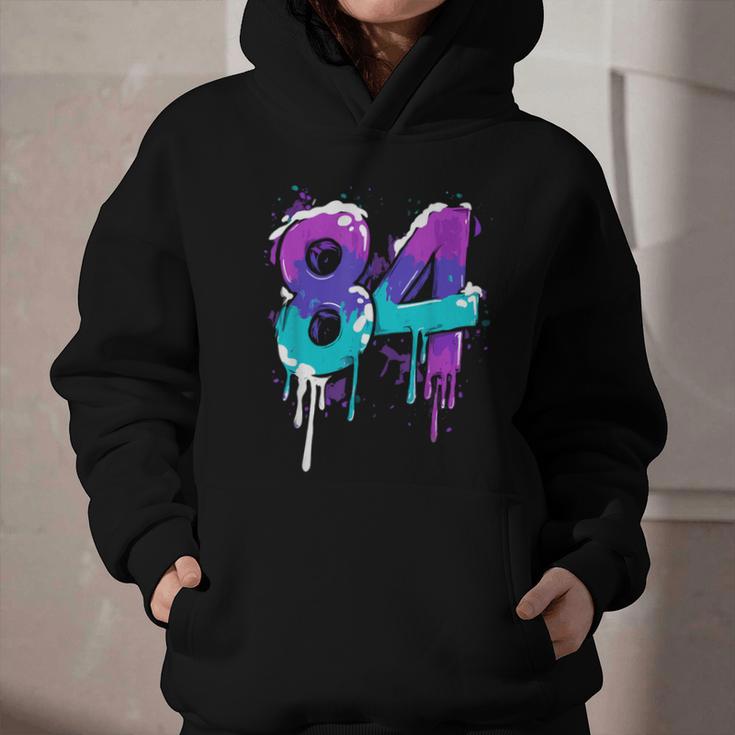 Vintage Baseball 84 Number Graphic Youth Hoodie