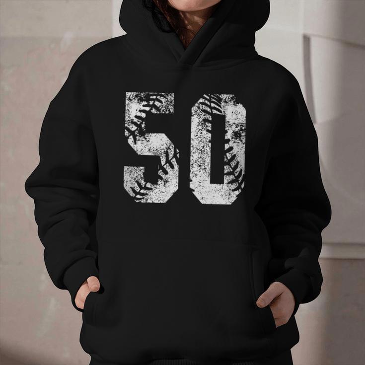 Vintage Baseball Number 50 Jersey Player Uniform Graphic Youth Hoodie Vintage Baseball Number 50 Jersey Player Uniform Graphic Youth Hoodie