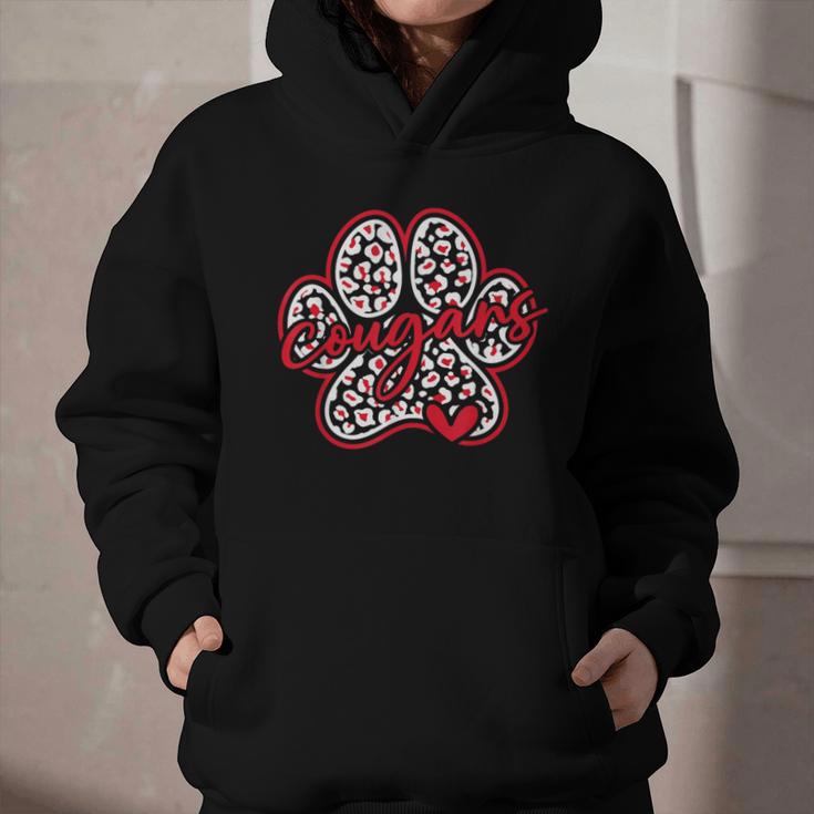 Vintage Cougars School Sports Team Spirit Back To School Graphic Youth Hoodie