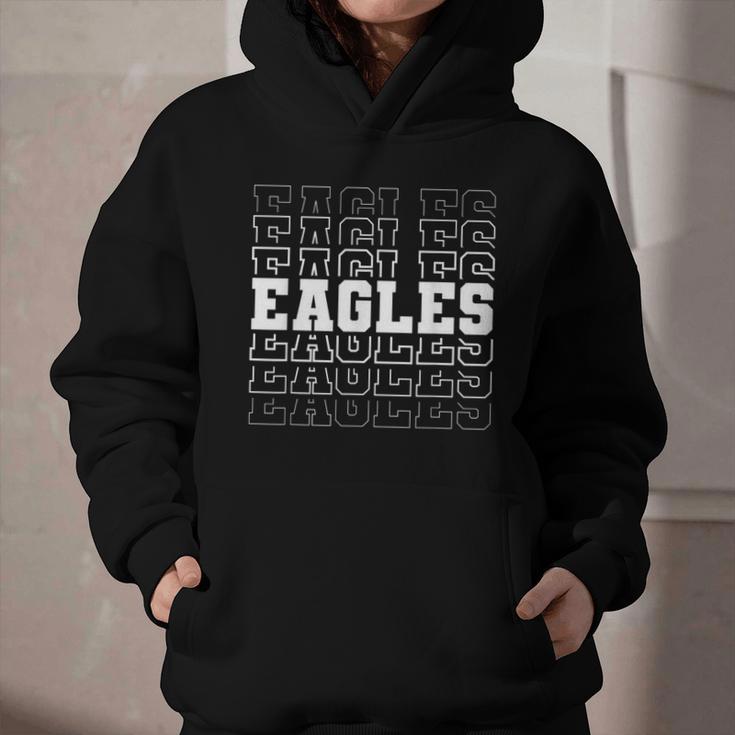 Vintage Eagles High School Go Eagles Pride Back To School Graphic Youth Hoodie