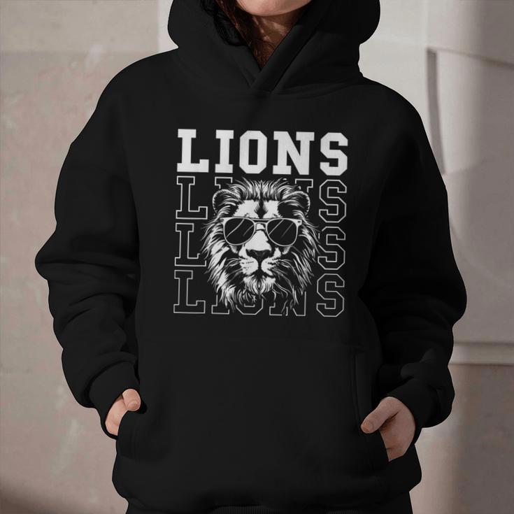 Vintage Lions School Spirit Fan Team Back To School Graphic Youth Hoodie Vintage Lions School Spirit Fan Team Back To School Graphic Youth Hoodie