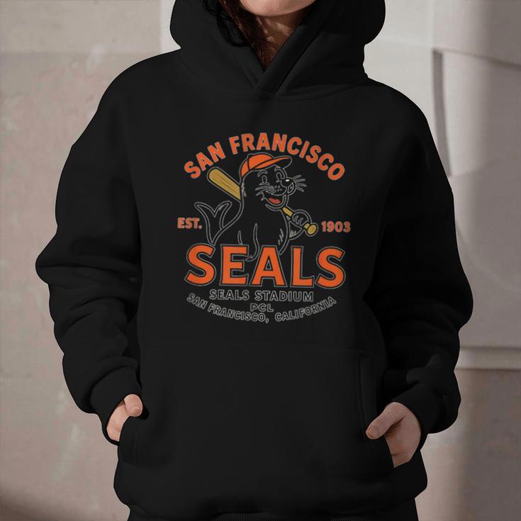 Vintage San Francisco Seals California Baseball Logo Graphic Youth Hoodie Vintage San Francisco Seals California Baseball Logo Graphic Youth Hoodie
