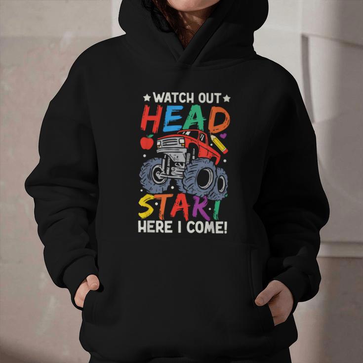 Watch Out HeadStart Here I Come Monster Truck Back To School Graphic Youth Hoodie
