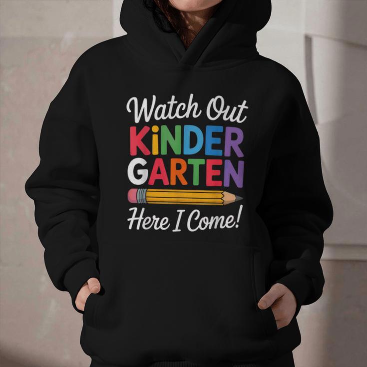 Watch Out Kindergarten Here I Come Back To School Kids Graphic Youth Hoodie Watch Out Kindergarten Here I Come Back To School Kids Graphic Youth Hoodie