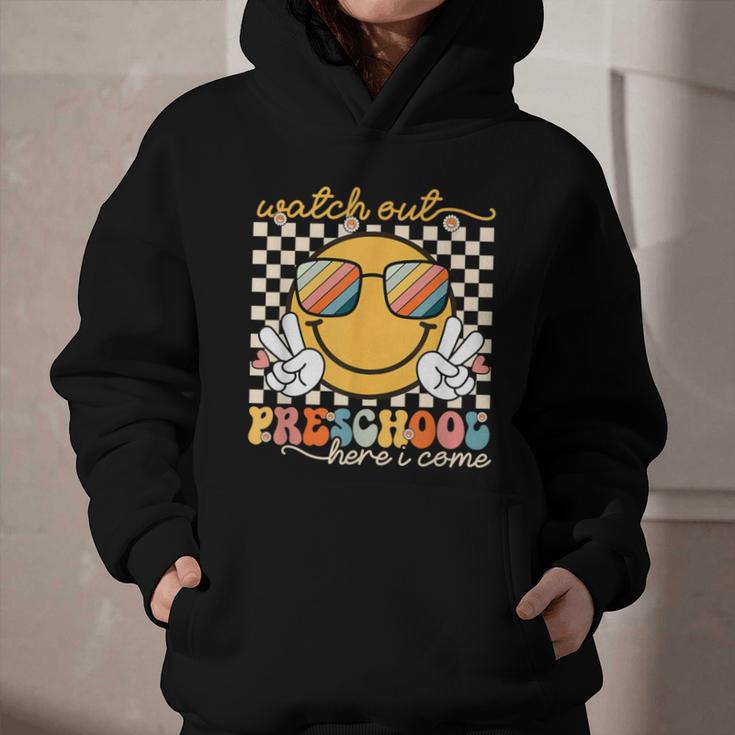 Watch Out Preschool Grade Here I Come Back To School Graphic Youth Hoodie Watch Out Preschool Grade Here I Come Back To School Graphic Youth Hoodie