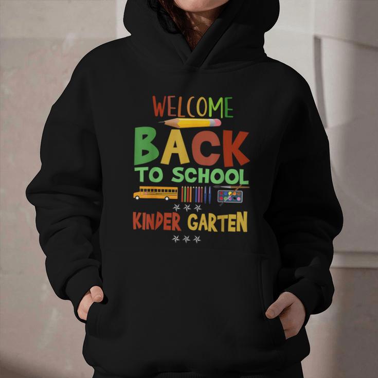 Welcome Back To School Kinder Garten First Day Of School Kid Graphic Youth Hoodie Welcome Back To School Kinder Garten First Day Of School Kid Graphic Youth Hoodie