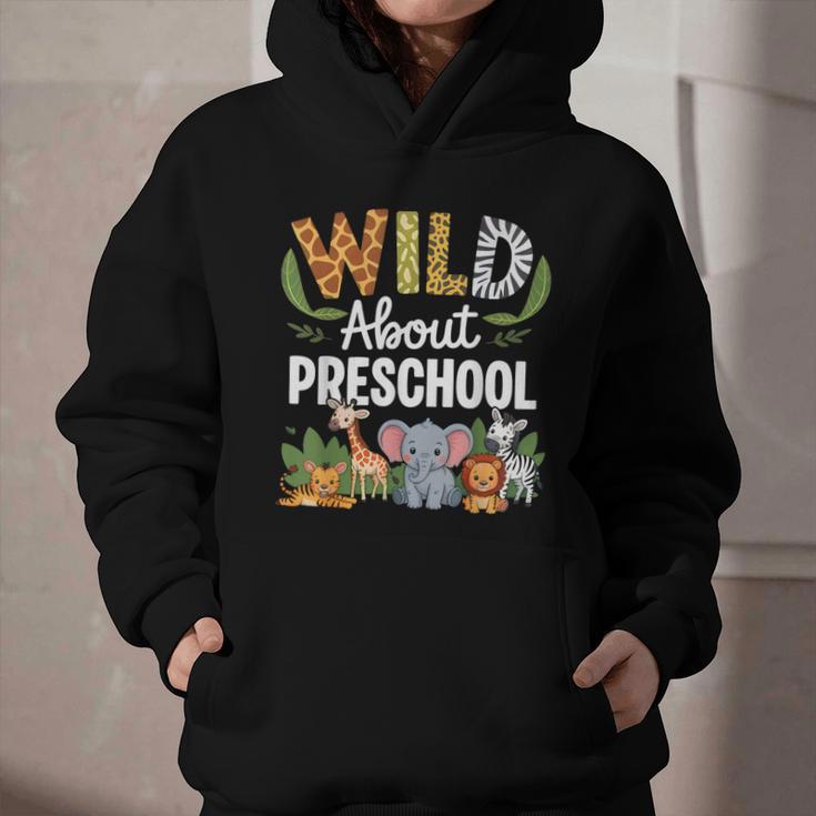 Wild About Preschool Back To School Jungle Theme Classroom Graphic Youth Hoodie Wild About Preschool Back To School Jungle Theme Classroom Graphic Youth Hoodie