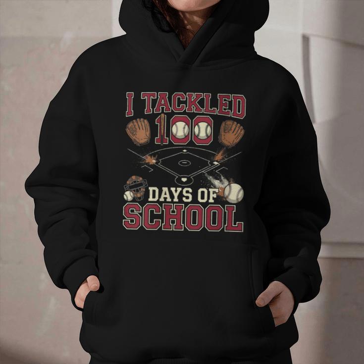 Women's 100 Days Of School Boys Kids Baseball Graphic Youth Hoodie Women's 100 Days Of School Boys Kids Baseball Graphic Youth Hoodie