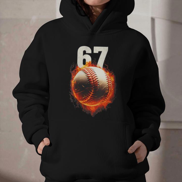 Women's 67 Baseball Boys Birthday Teens Six Seven Brainrot Graphic Youth Hoodie Women's 67 Baseball Boys Birthday Teens Six Seven Brainrot Graphic Youth Hoodie
