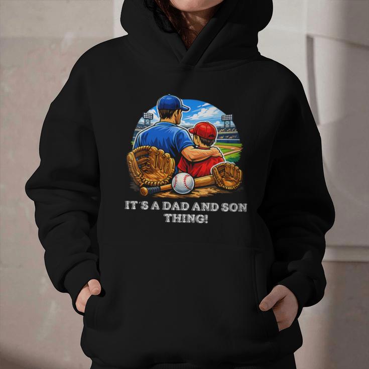 Women's Father Son Baseball Father's Day Graphic Youth Hoodie