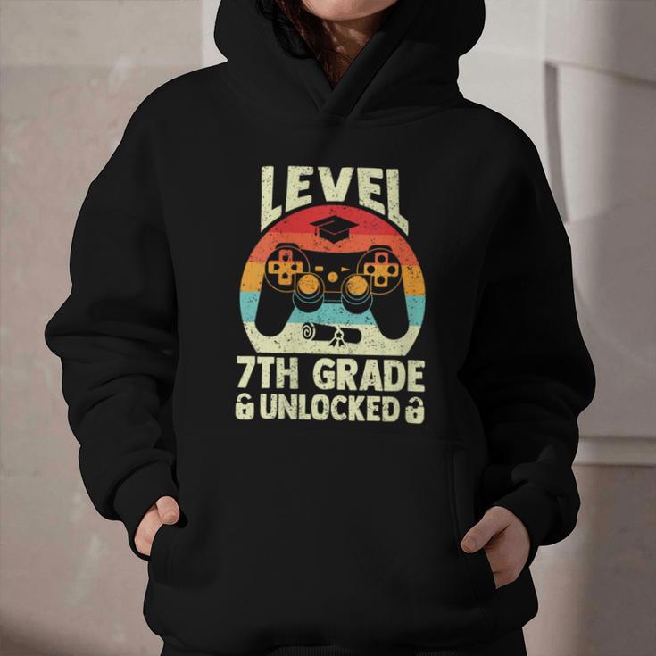 Women's Level 7th Grade Unlocked Back To School 7th Grade Boys Graphic Youth Hoodie Women's Level 7th Grade Unlocked Back To School 7th Grade Boys Graphic Youth Hoodie