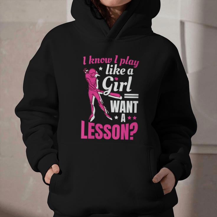 Women's Play Like A Girl Softball Baseball Girls Graphic Youth Hoodie Women's Play Like A Girl Softball Baseball Girls Graphic Youth Hoodie