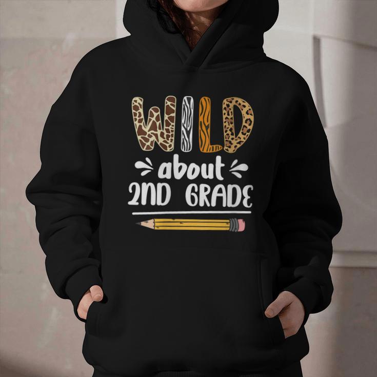 Women's Wild About 2nd Grade Kids Zoo Animal Lover Back To School Graphic Youth Hoodie Women's Wild About 2nd Grade Kids Zoo Animal Lover Back To School Graphic Youth Hoodie