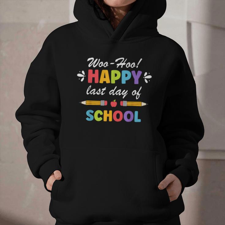 Woo-Hoo Happy Last Day Of School Fun Back To School Graphic Youth Hoodie