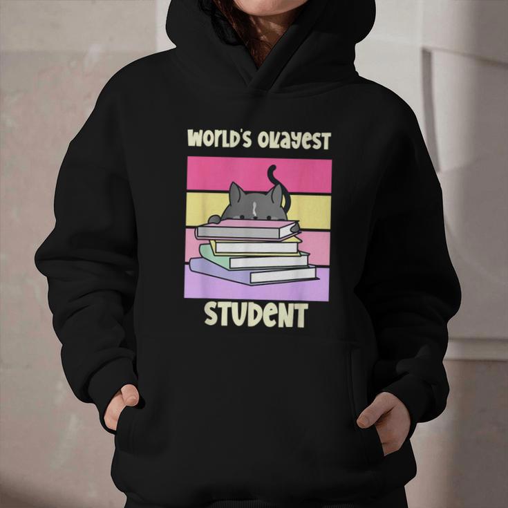 World's Okayest Student Fun Back To School & New Term Graphic Youth Hoodie