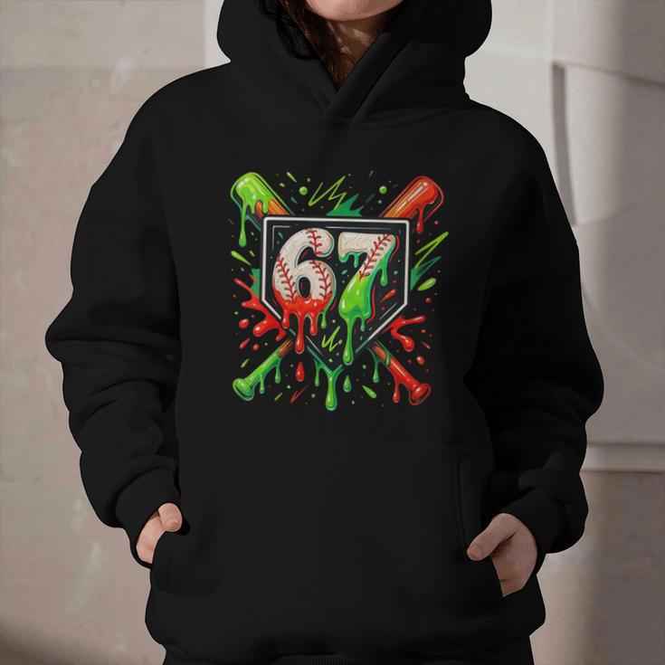 Xmas Baseball Six Seven 67 Meme Ice Cream Drip Men Women Graphic Youth Hoodie