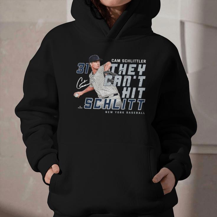 They Can't Hit Schlitt Cam Schlittler New York Baseball MLBP Graphic Youth Hoodie They Can't Hit Schlitt Cam Schlittler New York Baseball MLBP Graphic Youth Hoodie