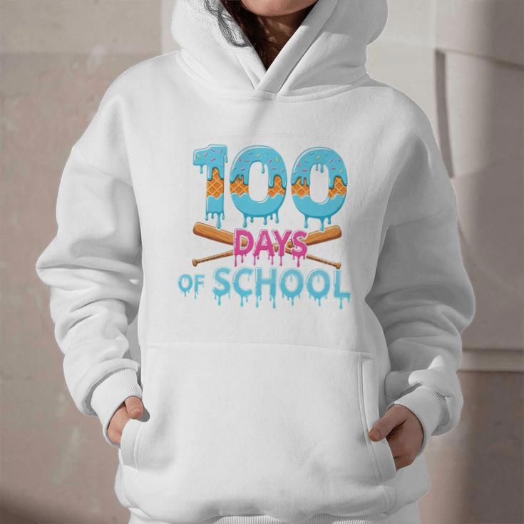 100 Days Of School Drip Ice Cream Baseball For Teacher Kids Premium Tri-Blend Graphic Youth Hoodie 100 Days Of School Drip Ice Cream Baseball For Teacher Kids Premium Tri-Blend Graphic Youth Hoodie