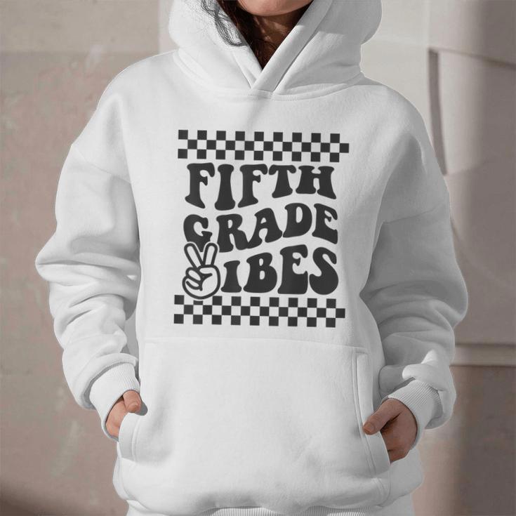 1st Day Of 5th Grade Vibes Retro Girls Back To School Boys Graphic Youth Hoodie
