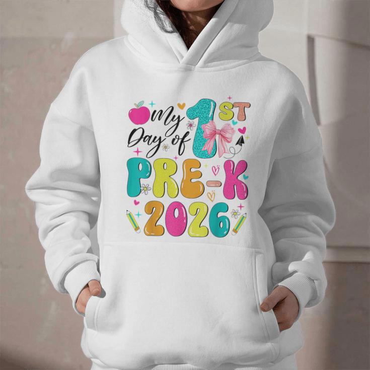 My 1st Day Of Pre-K 2026 Back To School Bow PreK Kids Girls Graphic Youth Hoodie My 1st Day Of Pre-K 2026 Back To School Bow PreK Kids Girls Graphic Youth Hoodie