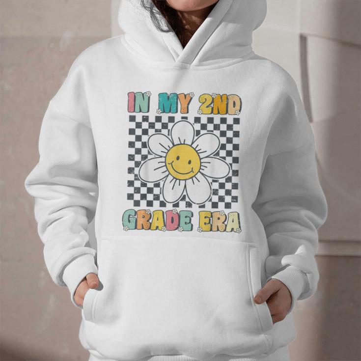 In My 2nd Grade Era Retro Groovy Second Grade Back To School Graphic Youth Hoodie