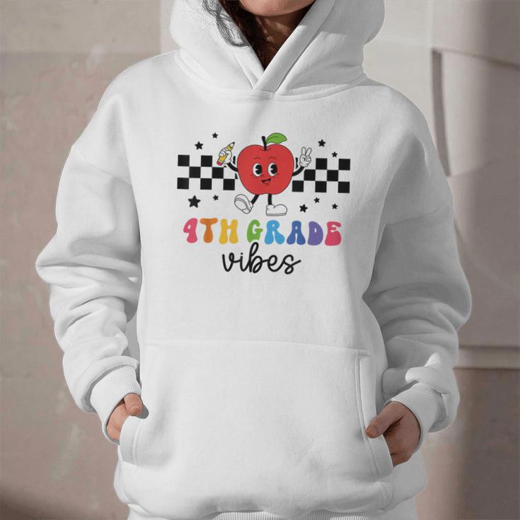 4th Grade Vibes Retro Groovy Apple Back To School Graphic Youth Hoodie 4th Grade Vibes Retro Groovy Apple Back To School Graphic Youth Hoodie