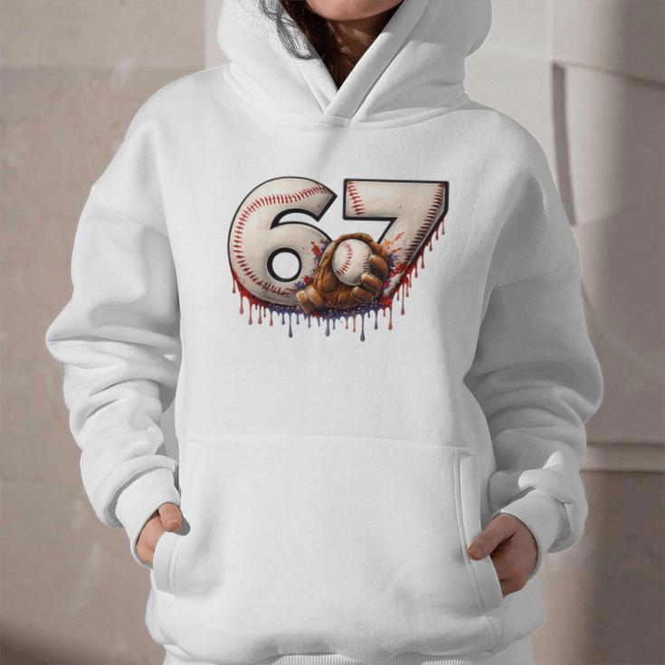6 7 Six Seven American Baseball Graphic Graphic Youth Hoodie