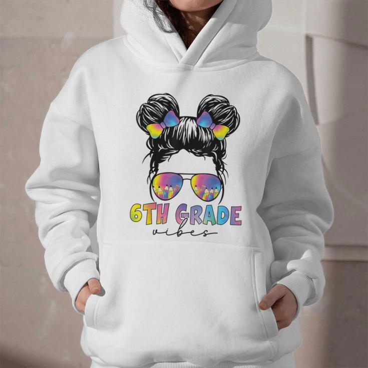 6th Grade Vibes Messy Hair Bun Girl Back To School First Day Graphic Youth Hoodie 6th Grade Vibes Messy Hair Bun Girl Back To School First Day Graphic Youth Hoodie
