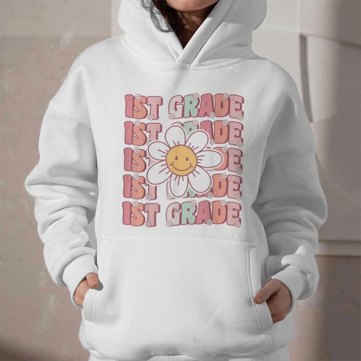 70s Groovy 1st Grade Back To School First Day Of First Grade Graphic Youth Hoodie 70s Groovy 1st Grade Back To School First Day Of First Grade Graphic Youth Hoodie